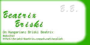 beatrix briski business card